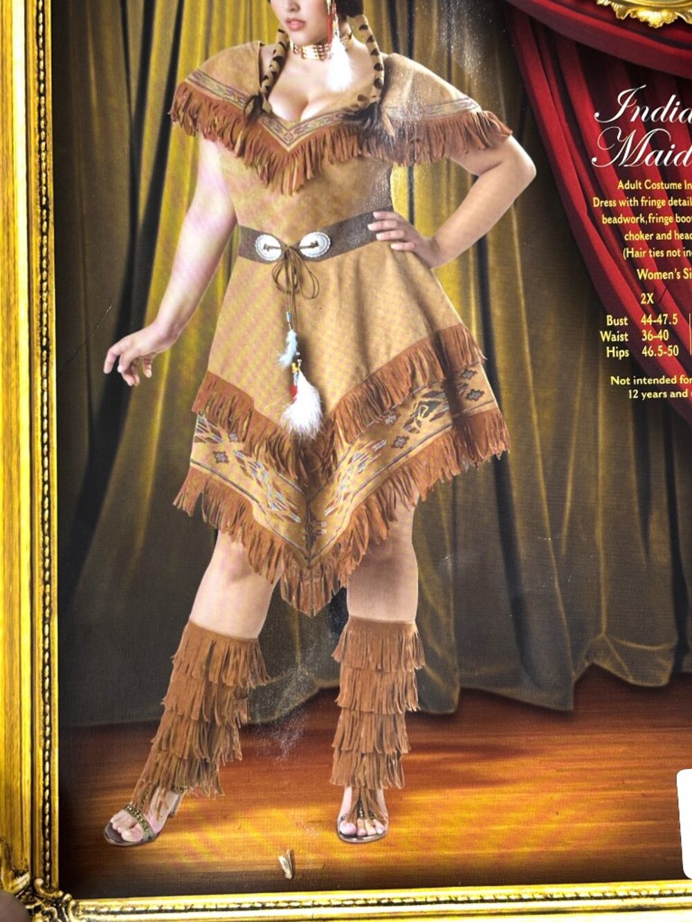 Native American Indian Maiden Costume Discontinued  InCharacter XXL  NWT NOS